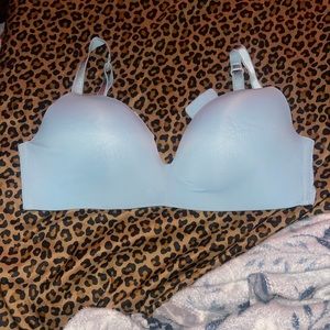 Light blue “the bliss” t-shirt bra from target its the Auden brand